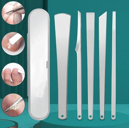 5 Pieces Pedicure Knife Set with Storage Case